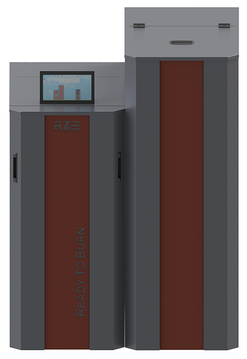 RTB 16 kW boiler with 220kg hopper